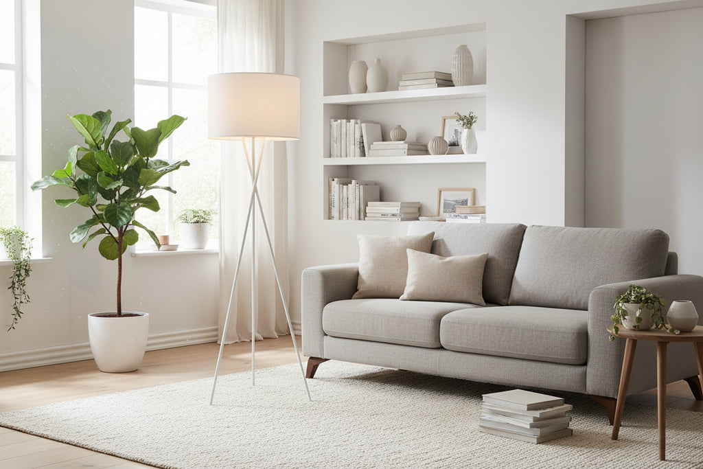 Lampadaire Salon | Globes en Verre | Diffusion Douce | LED