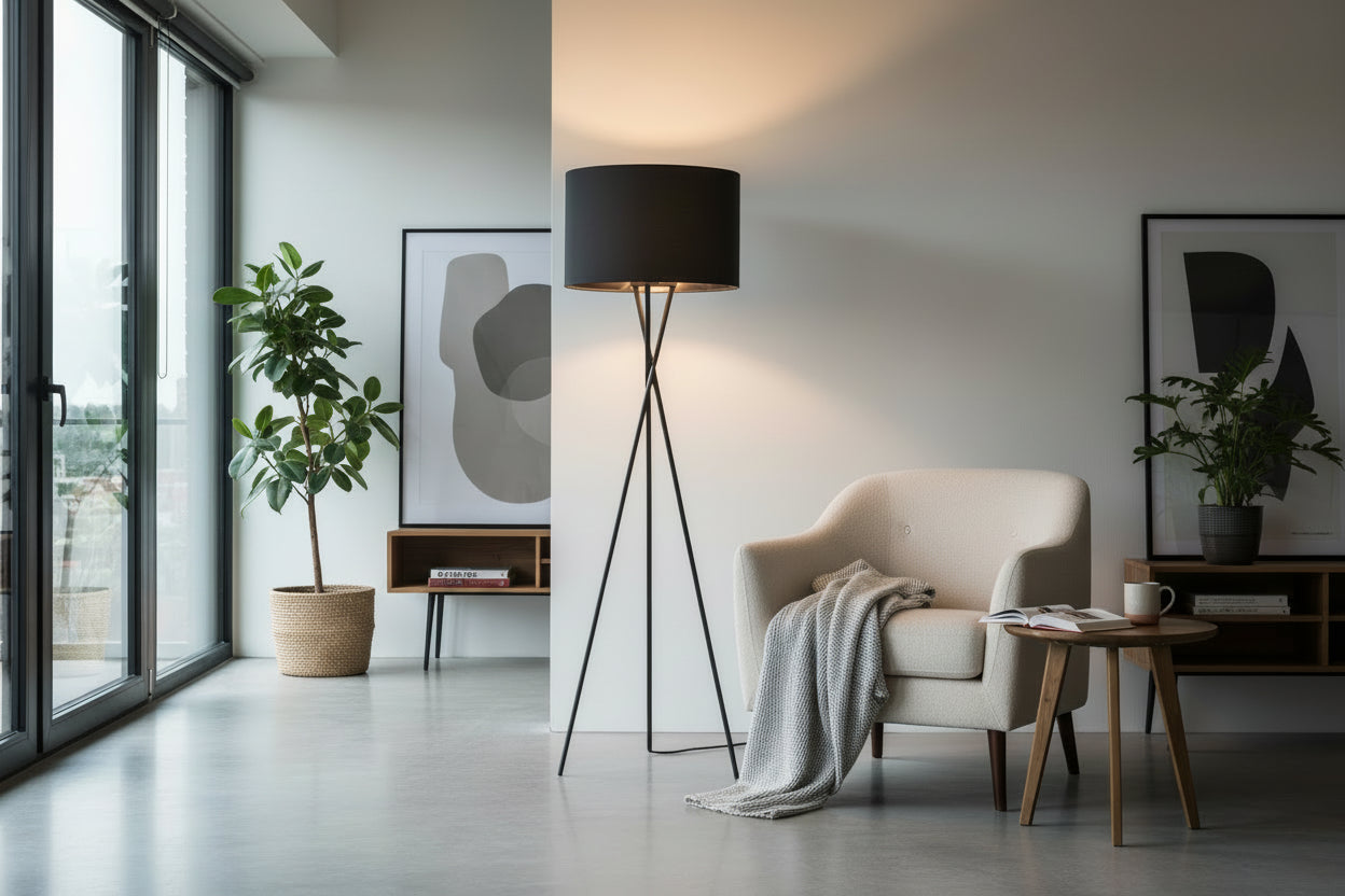 Lampadaire Salon | Globes en Verre | Diffusion Douce | LED